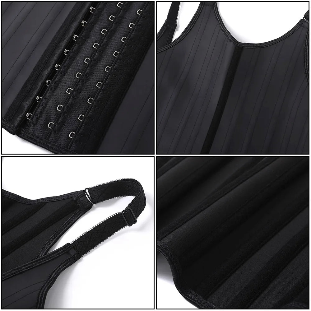 JetSetShape™ 25 Steel Bone Latex Waist Trainer Vest