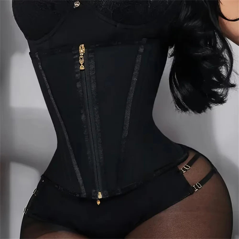 JetSetShape™Latex Waist Trainer Corset Steel Bone Belt