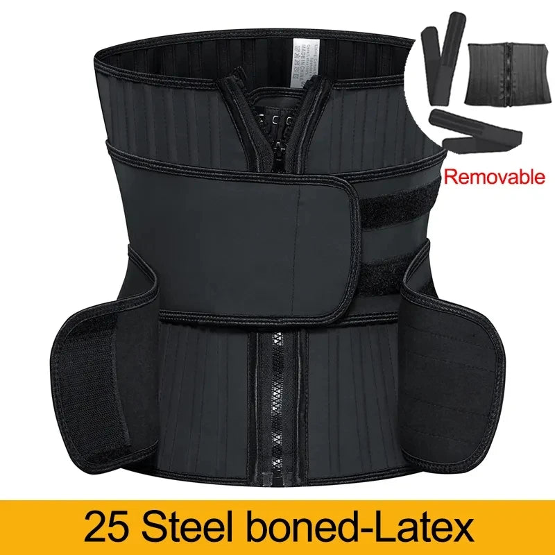 JetSetShape™Latex Waist Trainer 25 Steel Bone Shaper