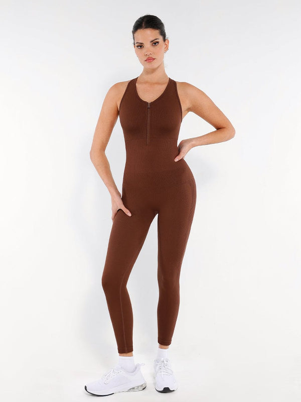 JetSetShape™ Zipper Front Shaping Bodysuit with Bra Support
