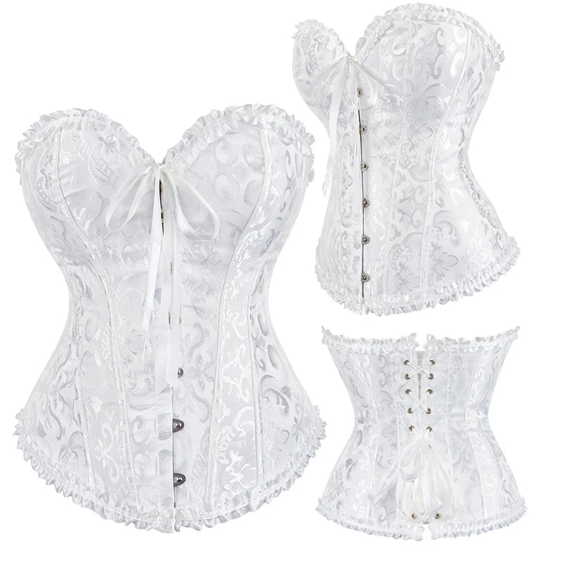 JetSetShape™ Jacquard Gothic Corset 12-Bone Waist Trainer