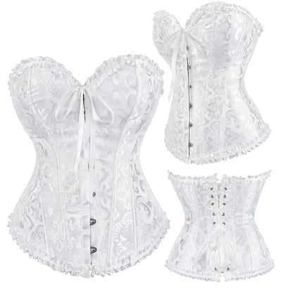 JetSetShape™ Jacquard Gothic Corset 12-Bone Waist Trainer