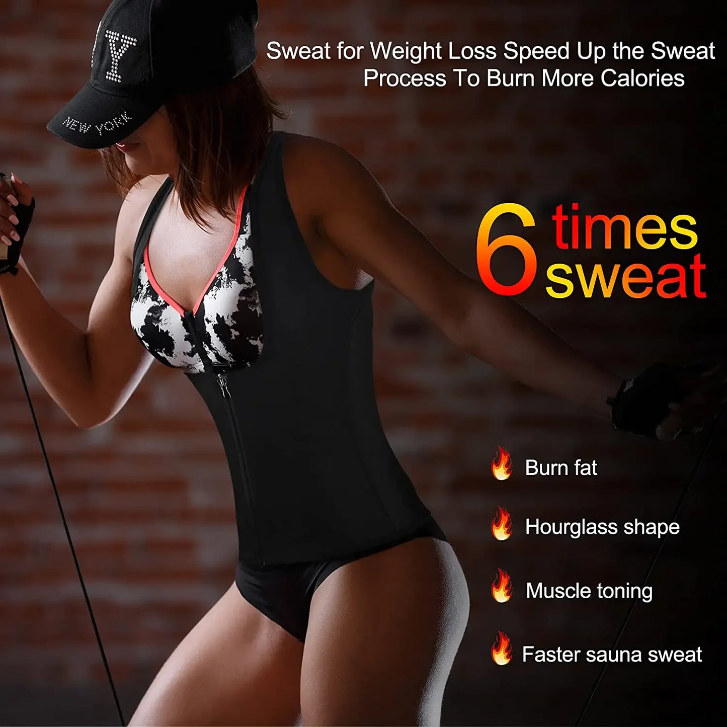 JetSetShape™ Women's Sauna Sweat Vest Shapewear Silver