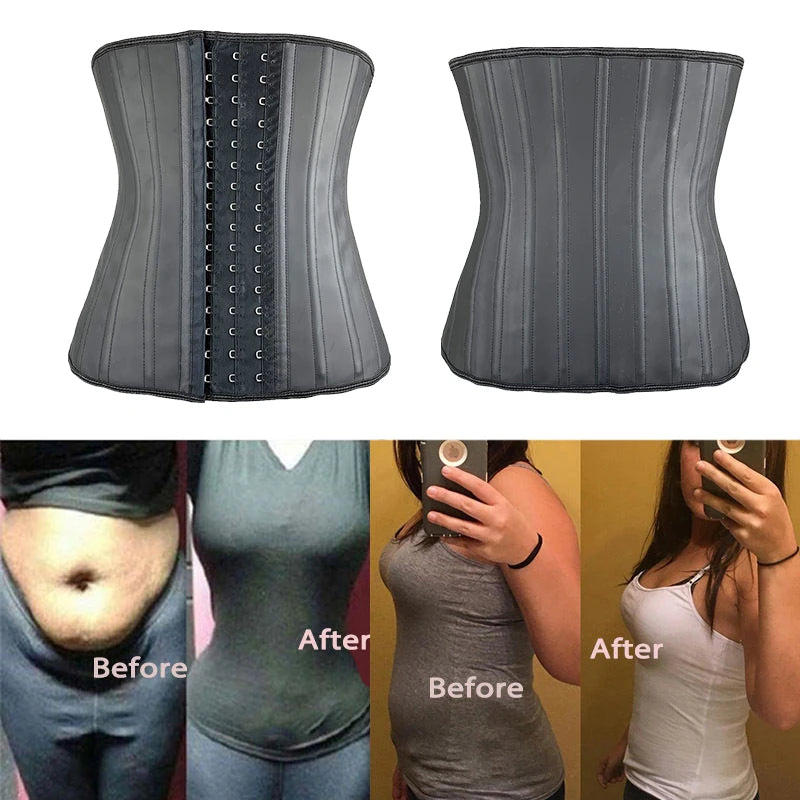 JetSetShape™ Latex Waist Trainer Corset 25 Steel Bone