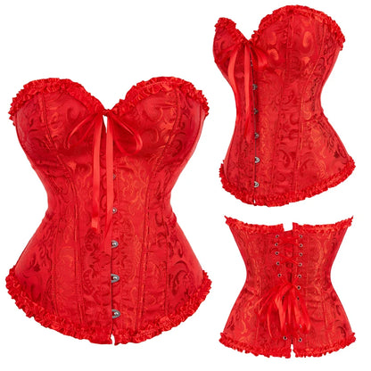 JetSetShape™ Jacquard Gothic Corset 12-Bone Waist Trainer