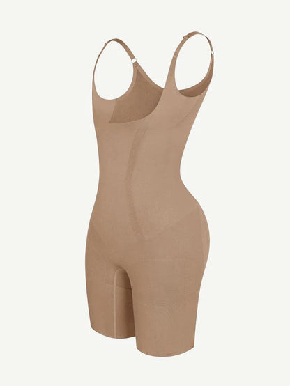 JetSetShape™ Seamless Open-Bust Abdomen Flattening Mid-Thigh Bodysuit