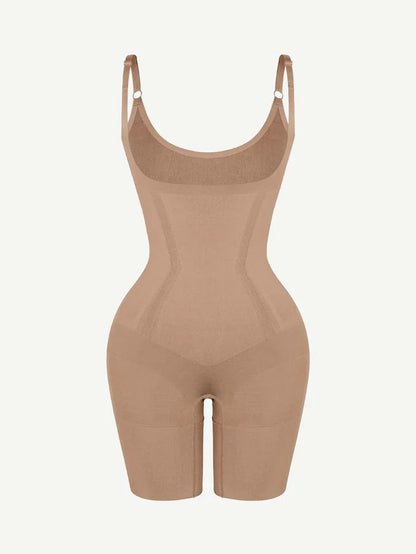 JetSetShape™ Seamless Open-Bust Abdomen Flattening Mid-Thigh Bodysuit