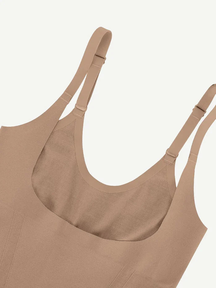 JetSetShape™ Seamless Open-Bust Abdomen Flattening Mid-Thigh Bodysuit