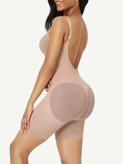 JetSetShape™ Seamless Low Back Full Body Shapewear with Mesh Waist Control
