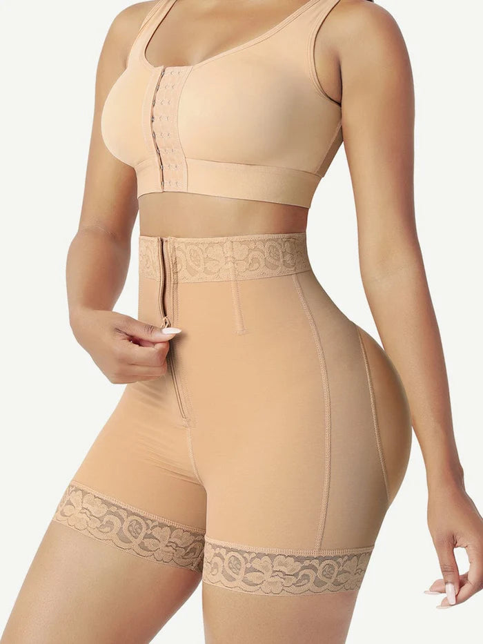 JetSetShape™ Front Zipper High Waist Butt Lifter Shorts