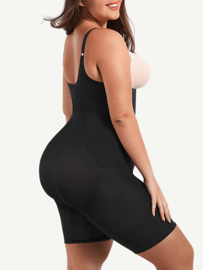 JetSetShape™ Seamless Open-Bust Abdomen Flattening Mid-Thigh Bodysuit